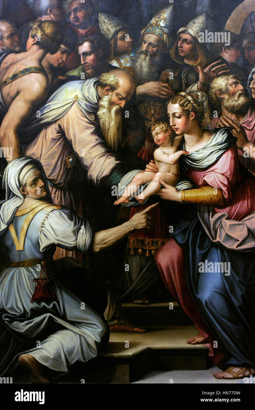 Giorgio Vasari (1511-1574). Pittore italiano. La presentazione di Gesù al tempio, 1545. Museo di Capodimonte. Napoli. L'Italia. Foto Stock