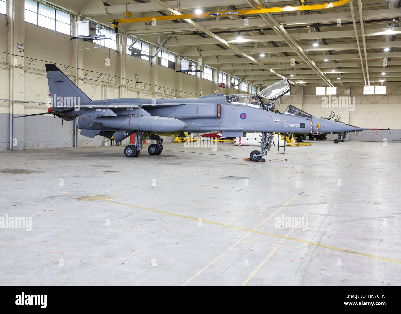 SEPE Jaguar GR1 RAF jet fighter aircraft in livrea di QinetiQ Foto Stock