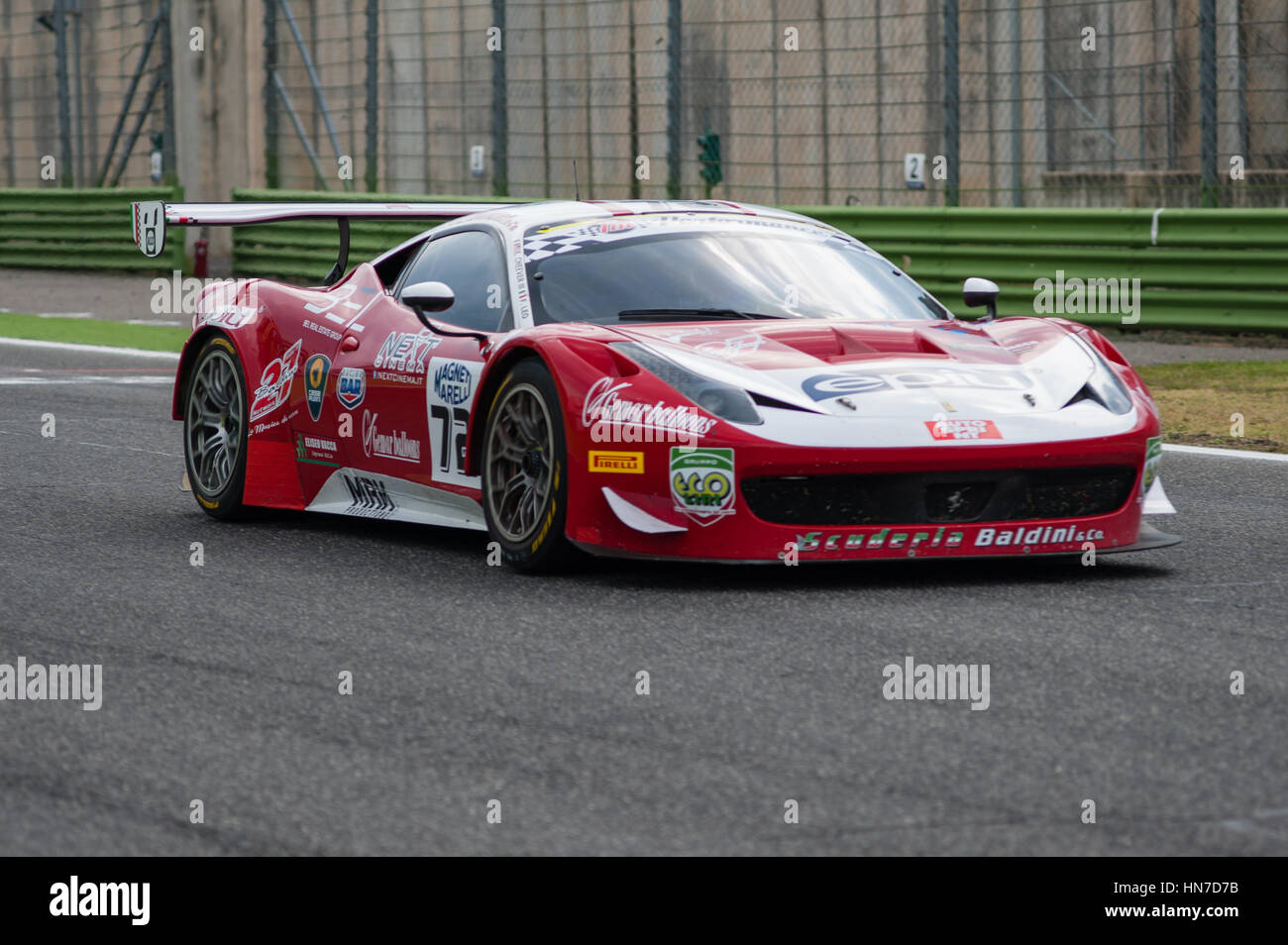 Vallelunga, Roma, Italia. 10 settembre 2016. Campionato Italiano Turismo. Ferrari 458 in azione durante la gara Foto Stock