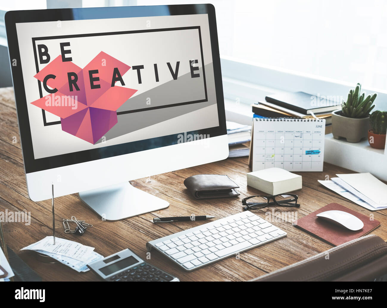 Il design creativo di idee di immaginazione e di concezione moderna Foto Stock