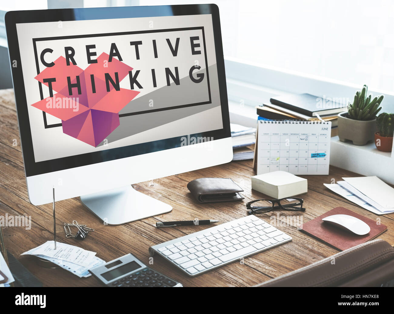 Il design creativo di idee di immaginazione e di concezione moderna Foto Stock