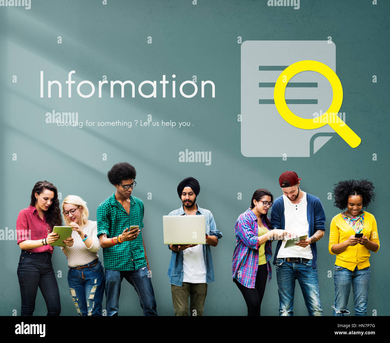 Call Center Hot Line Concetto di informazioni Foto Stock