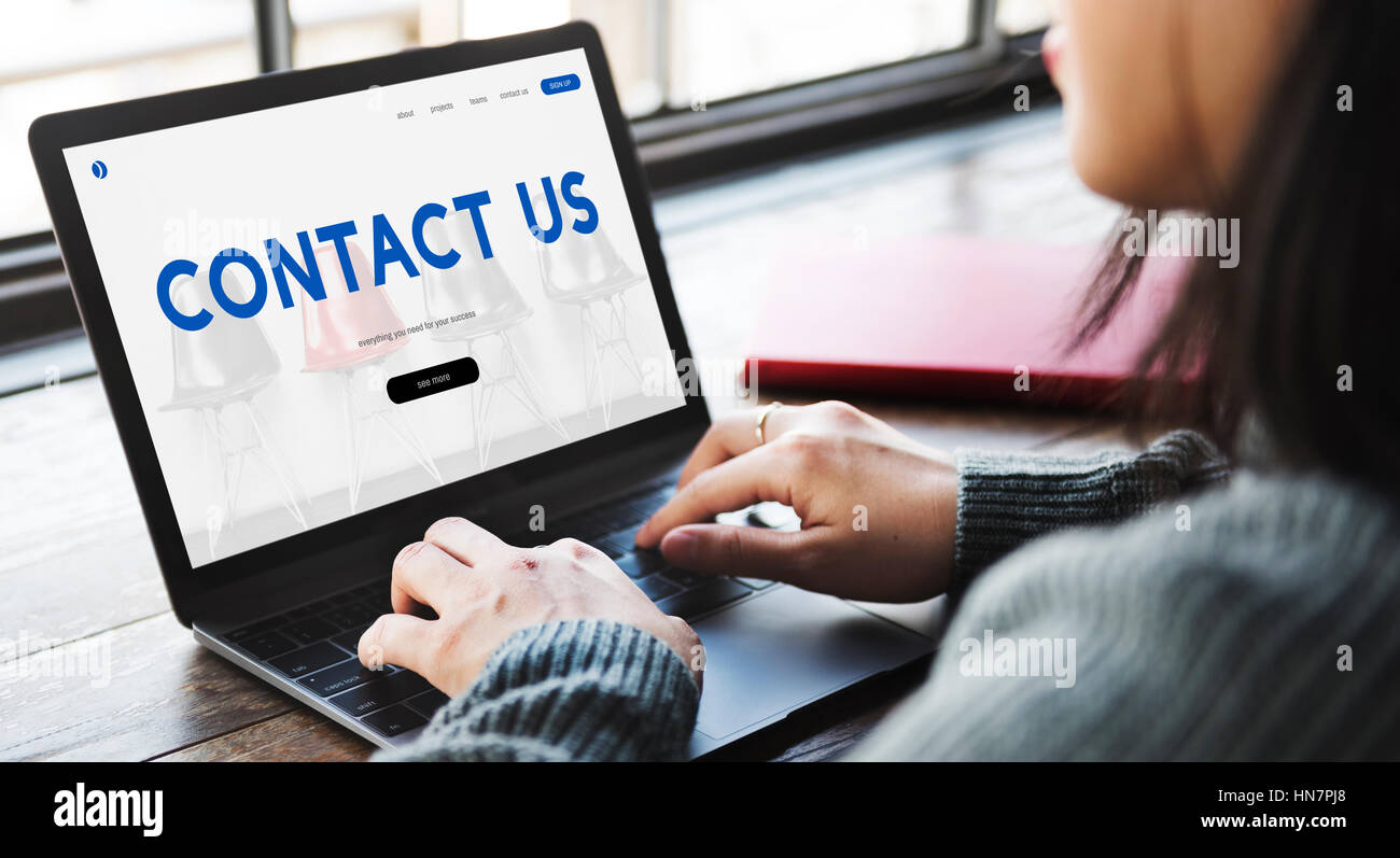 Customer care pagina web parola di interfaccia Foto Stock