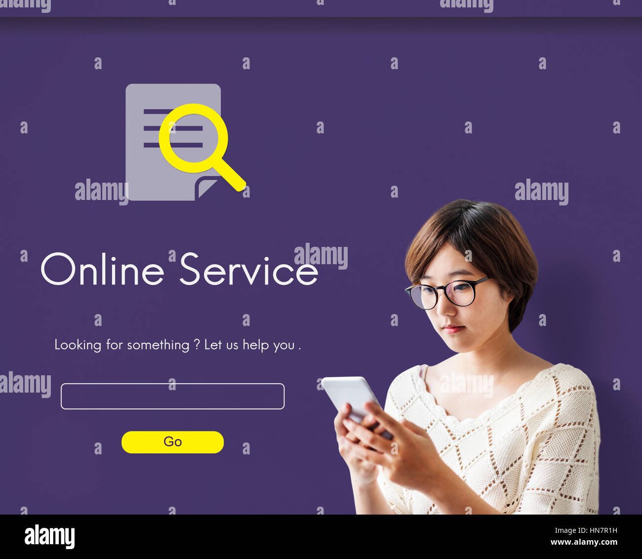 Call Center Hot Line Concetto di informazioni Foto Stock