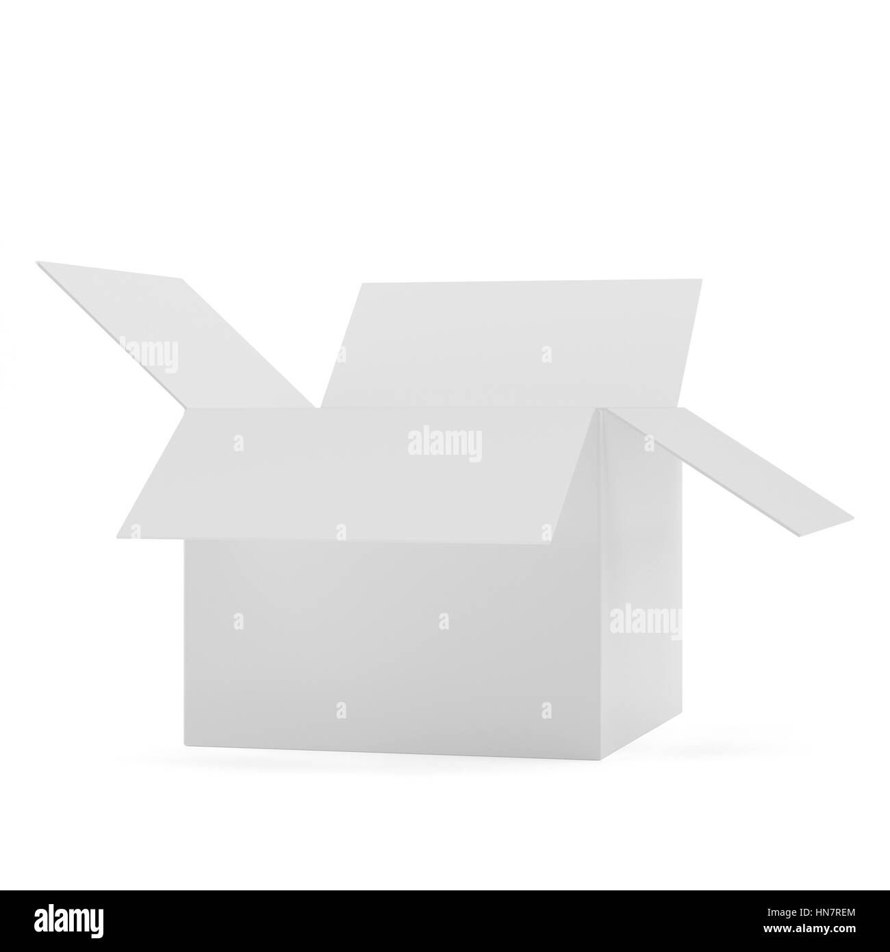 White box cartone con i tracciati di ritaglio Foto Stock