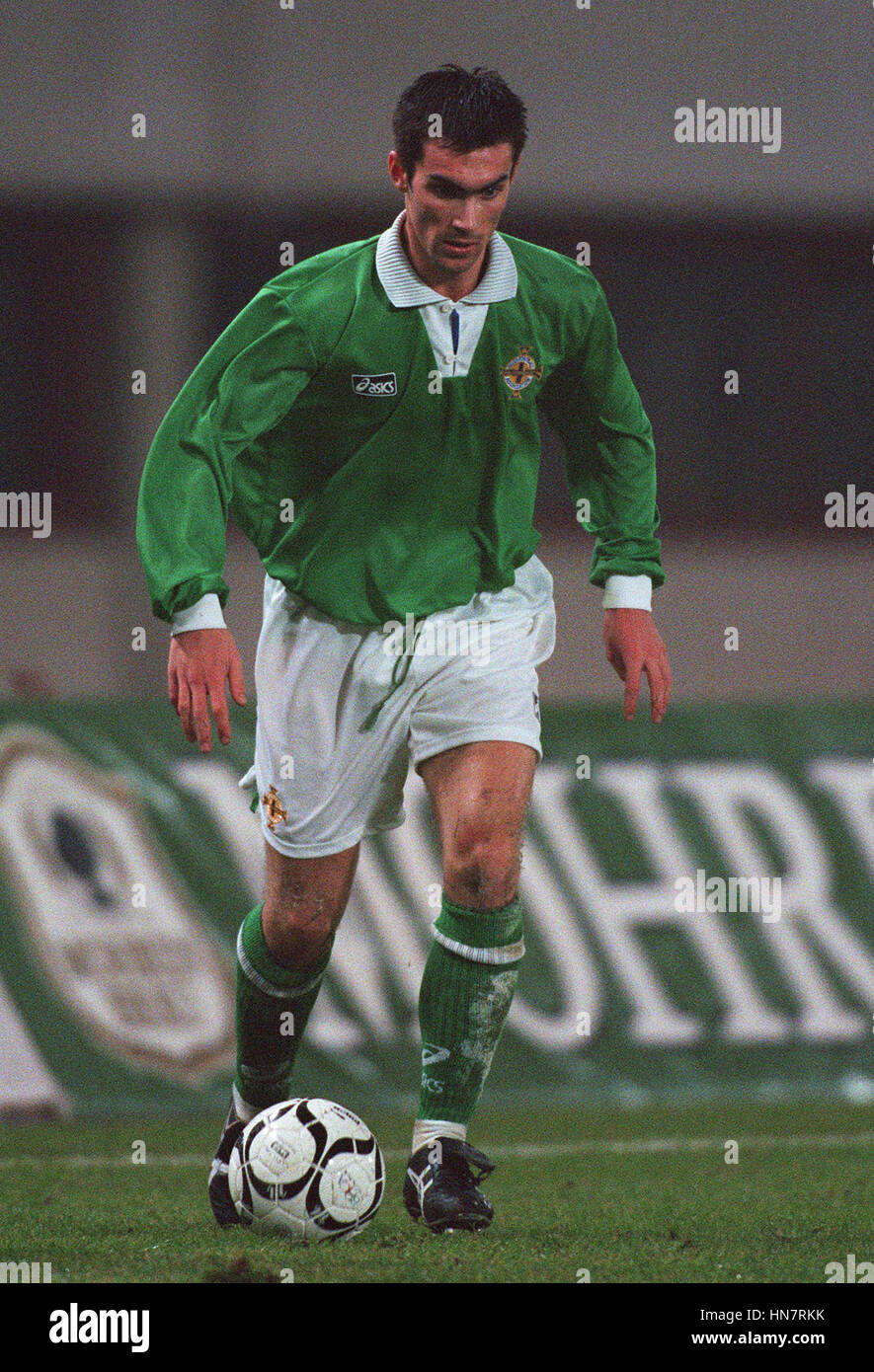 KEITH GILLESPIE Nord Irlanda & Man Utd 27 Ottobre 1994 Foto Stock