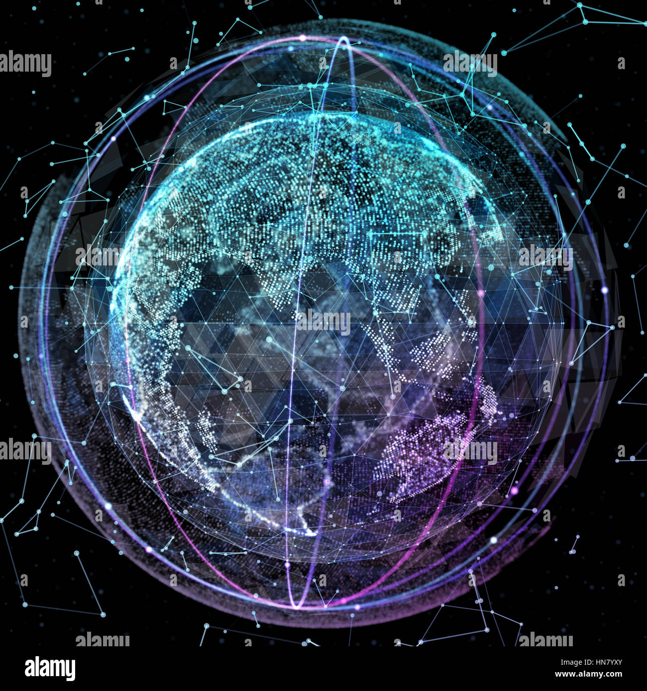 Il mondo digitale. La grafica su computer faceva. Foto Stock