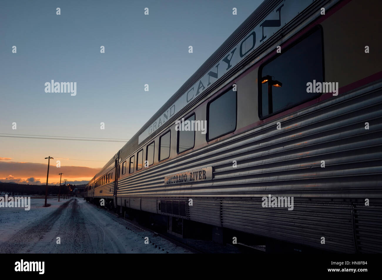 Grand Canyon Railway. In Arizona. Stati Uniti d'America Foto Stock