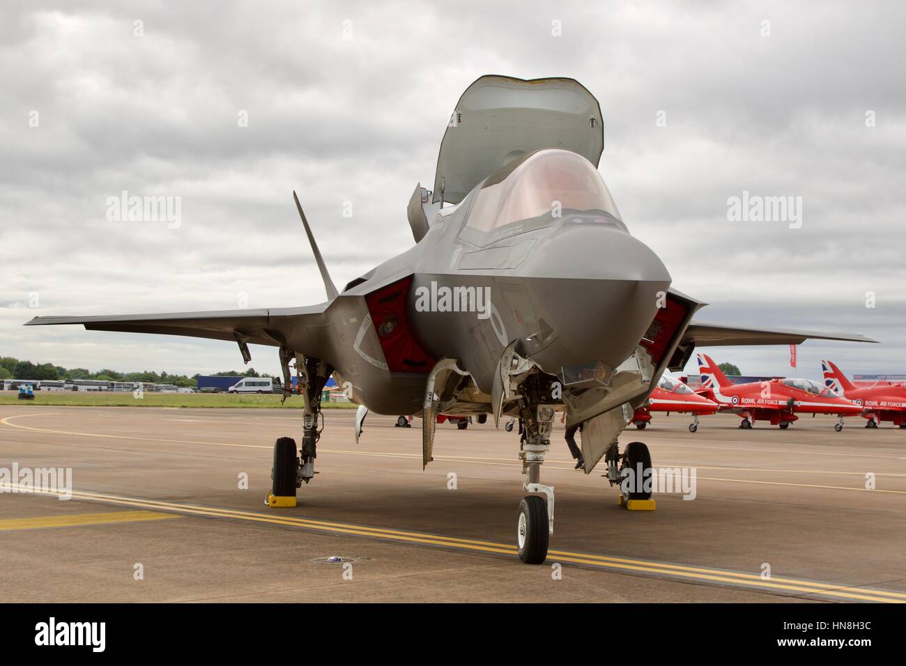F-35 fulmini in mostra statica al Royal International Air Tattoo Foto Stock