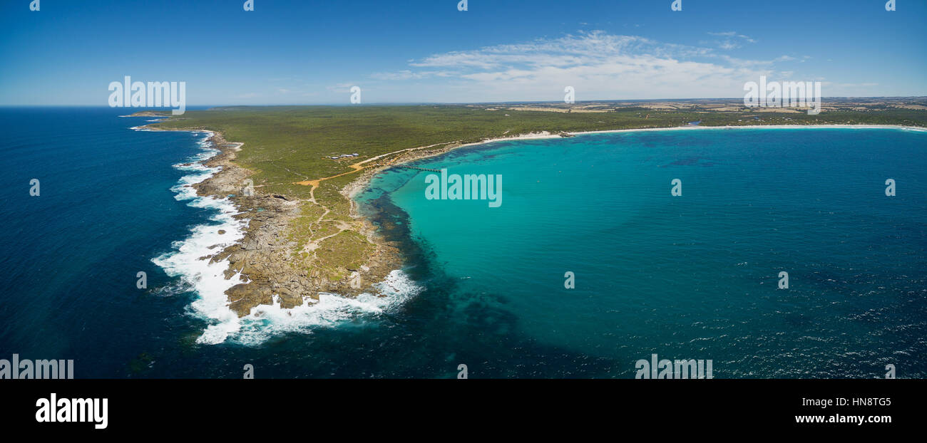 Vivonne Bay, Kangaroo Island bellissimo panorama dell'antenna Foto Stock