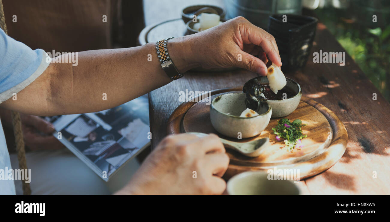 Il Cafe Bar il piacere del relax Service Business Foto Stock