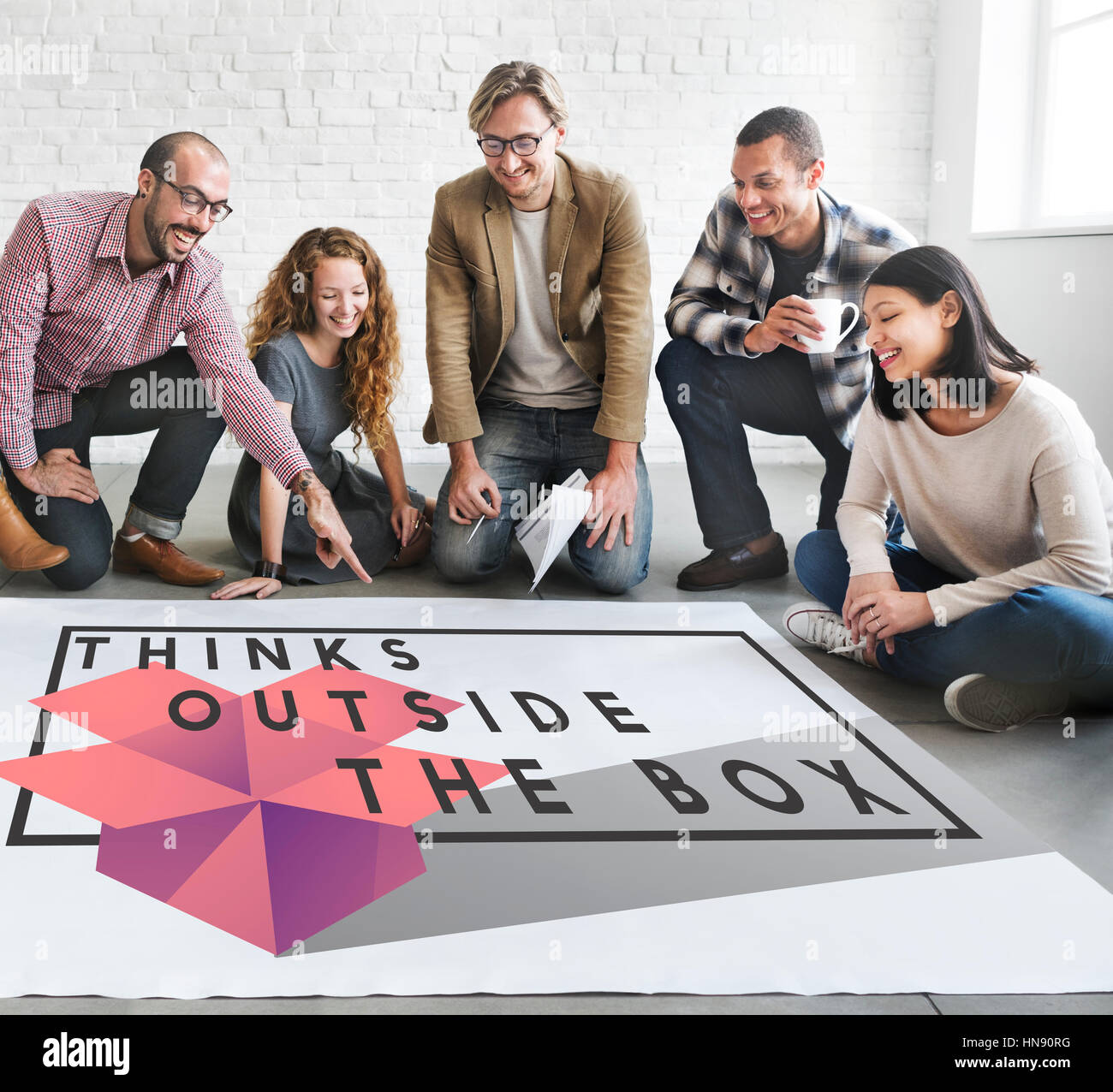 Il design creativo di idee di immaginazione e di concezione moderna Foto Stock