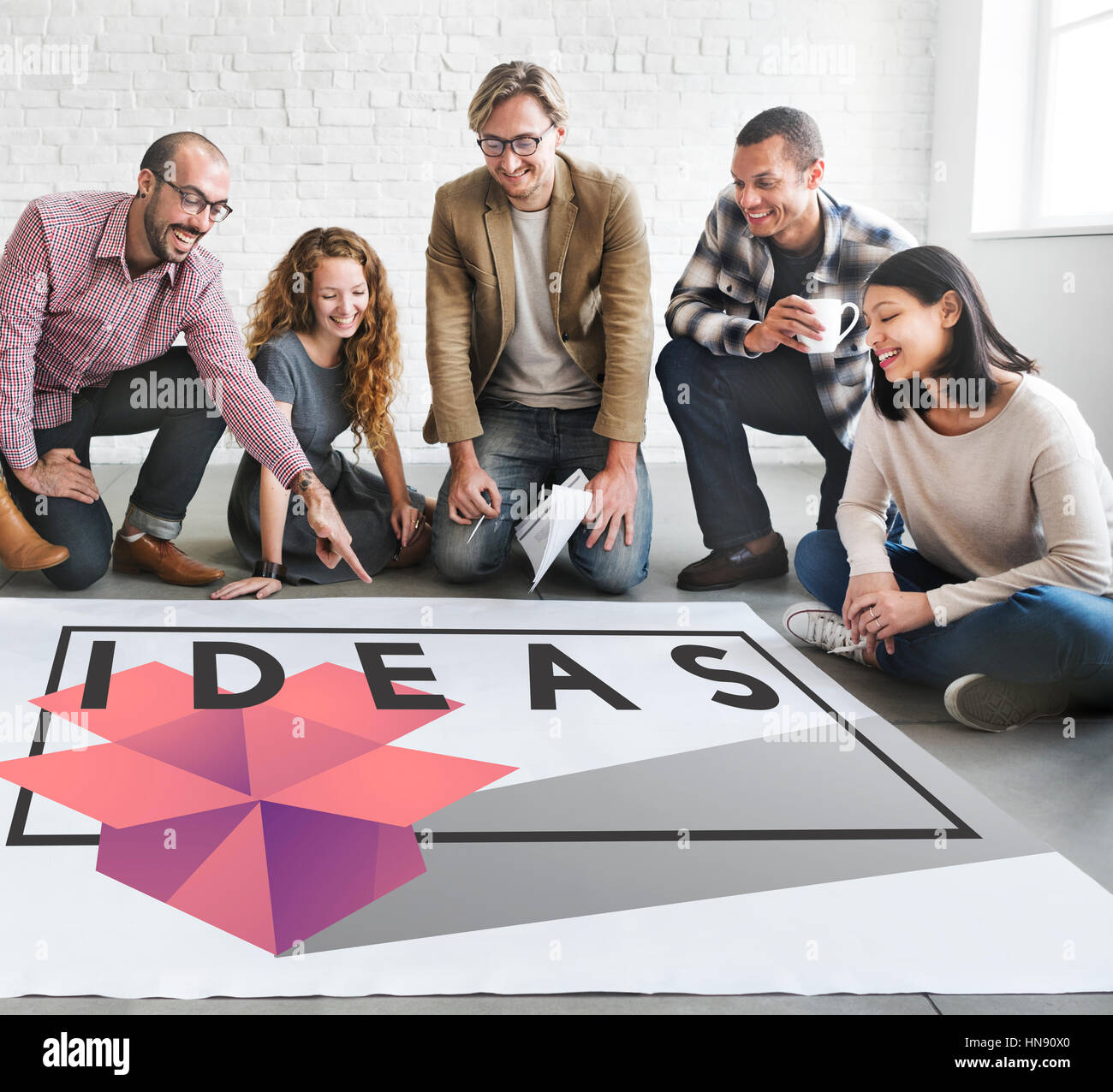 Il design creativo di idee di immaginazione e di concezione moderna Foto Stock