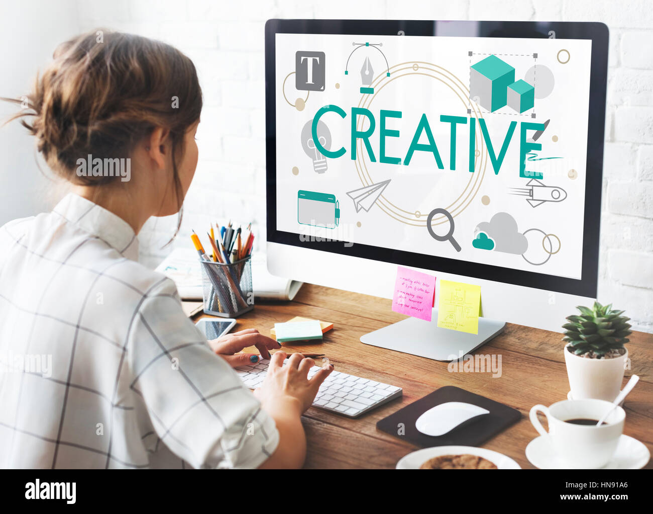 Contenuto creativo configurazione Design creativo Foto Stock