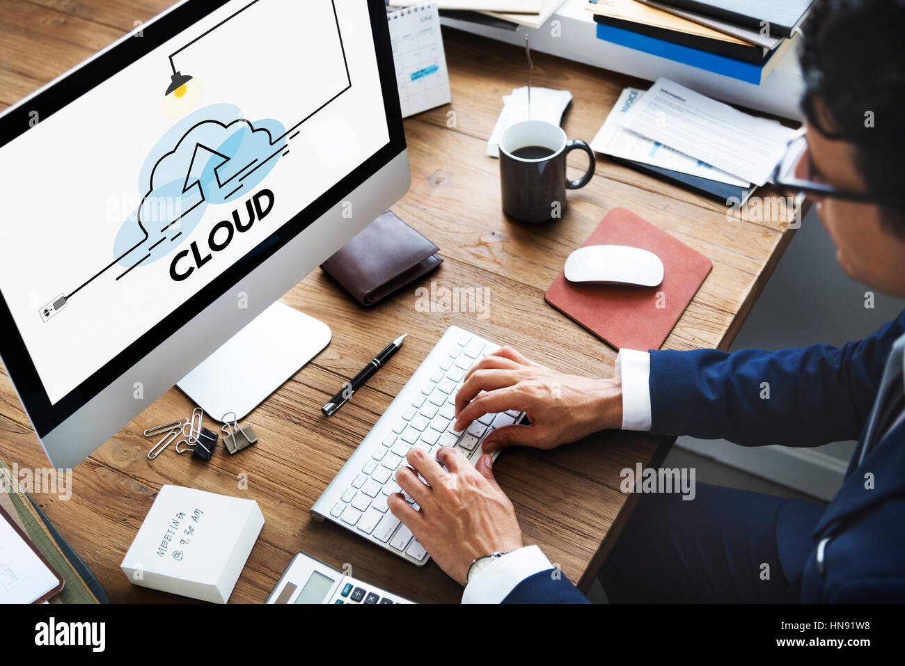 Il Cloud Storage Information Security Foto Stock