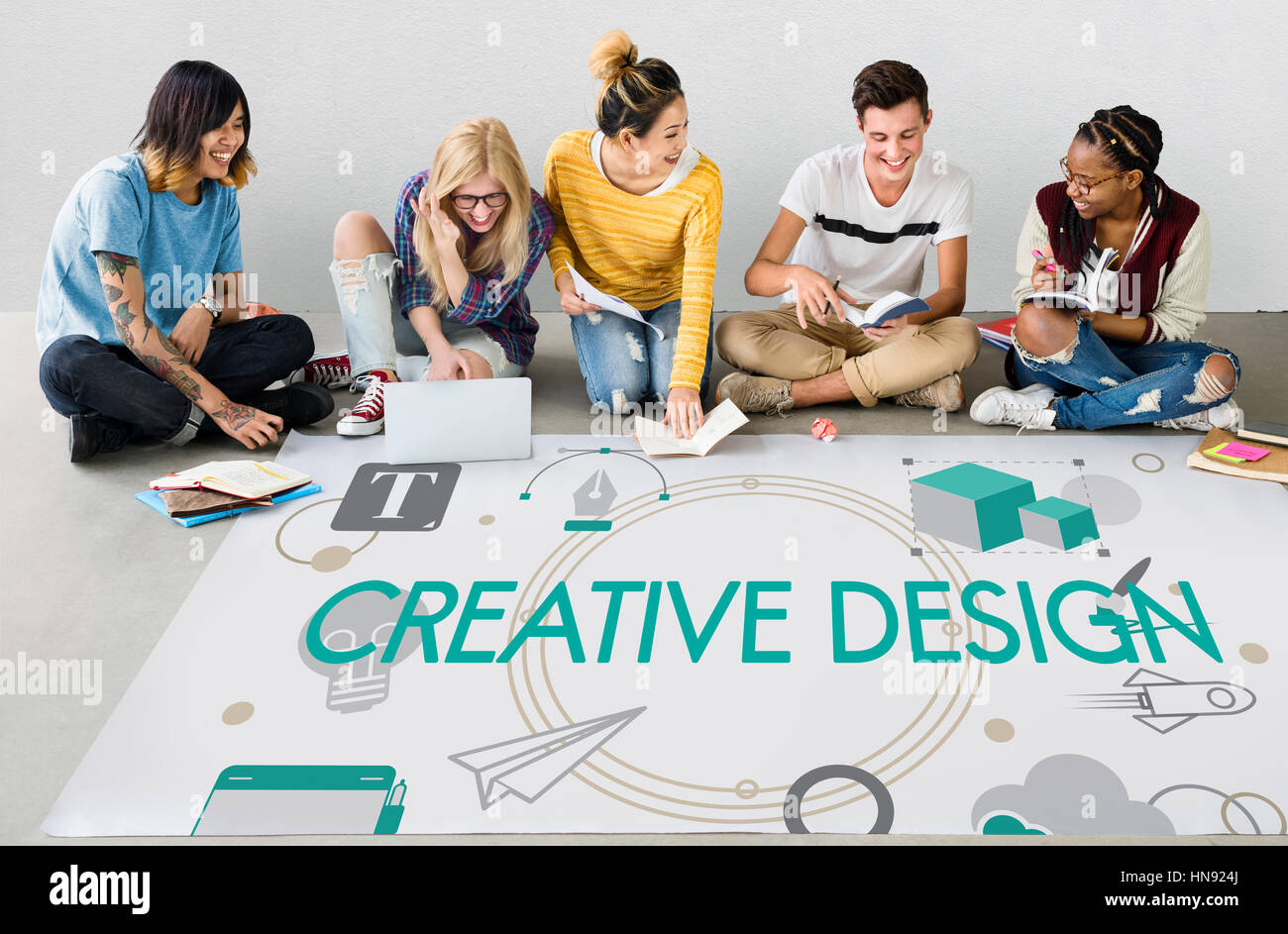 Contenuto creativo configurazione Design creativo Foto Stock