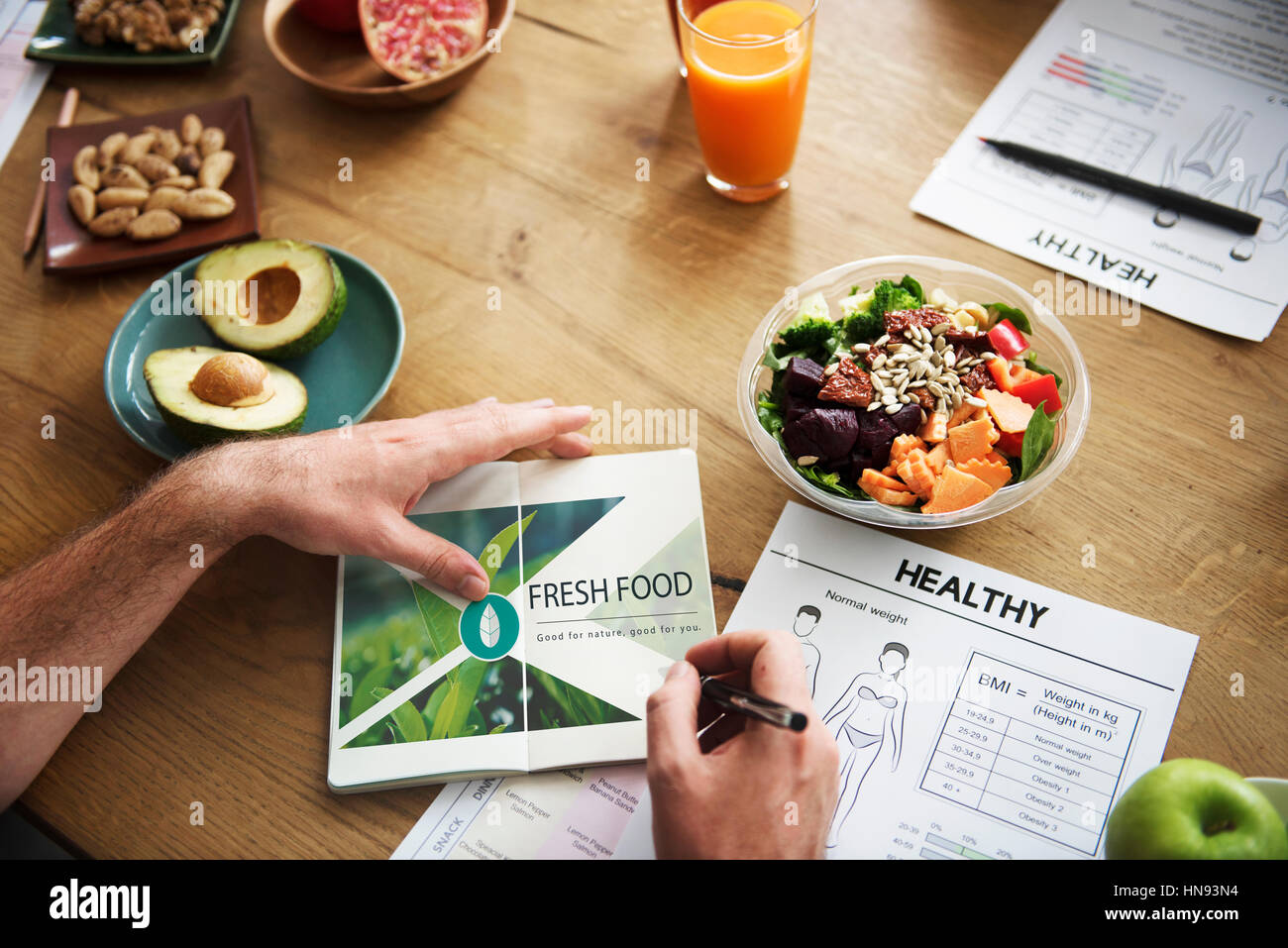 Il cibo fresco stile di vita sano Organic Foto Stock
