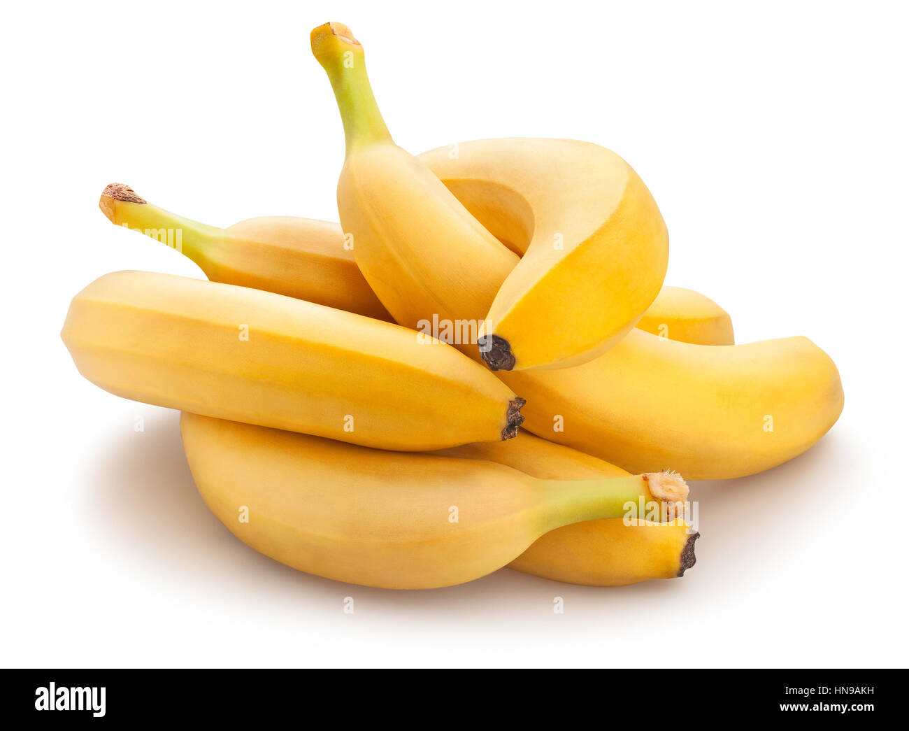 Banana isolato di heap Foto Stock