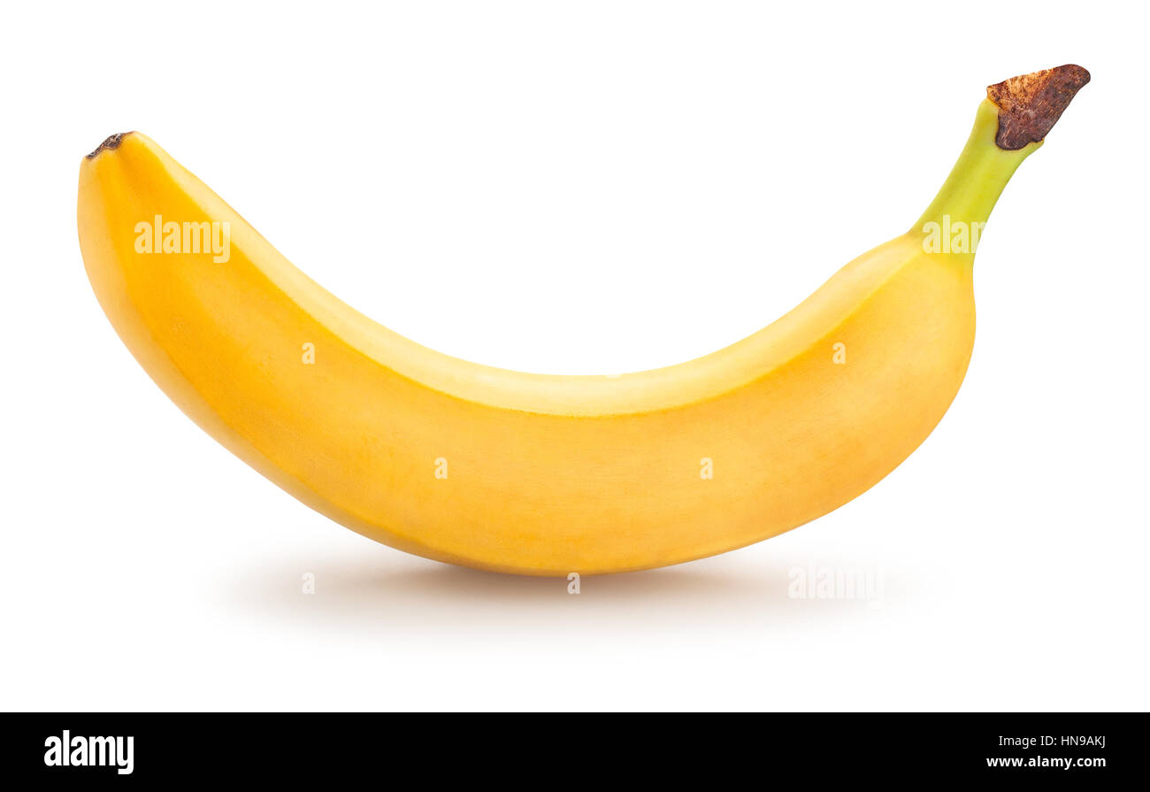 Singola banana isolato Foto Stock