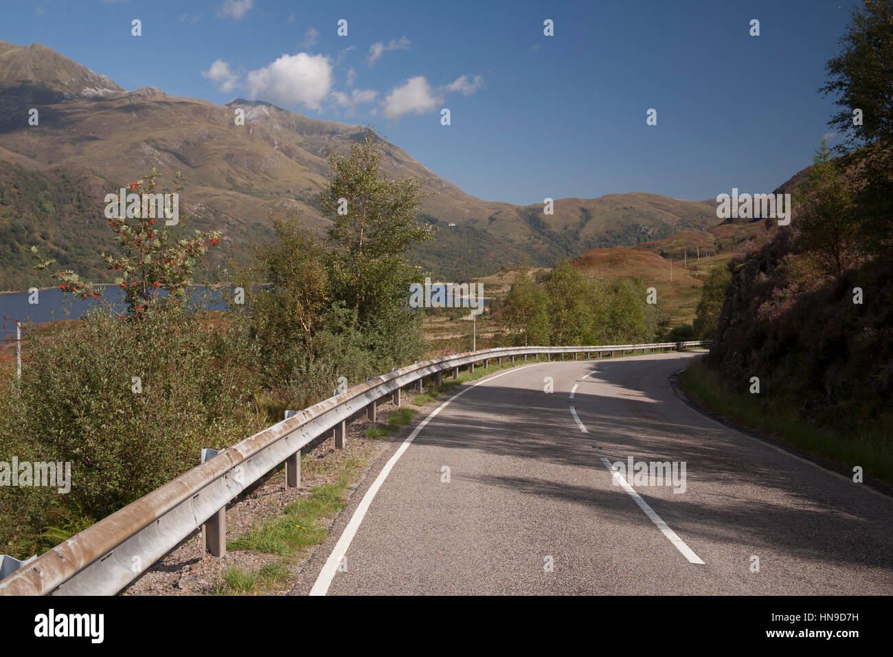 Highland Farm vicino a Glen Coe in Scottland montagne, UK. Foto Stock