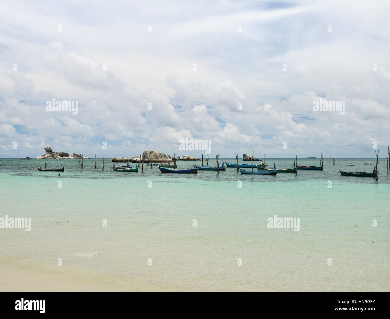 Visualizza og Belitong isola. Uno dei migliori beach destinazione in Indonesia. Foto Stock