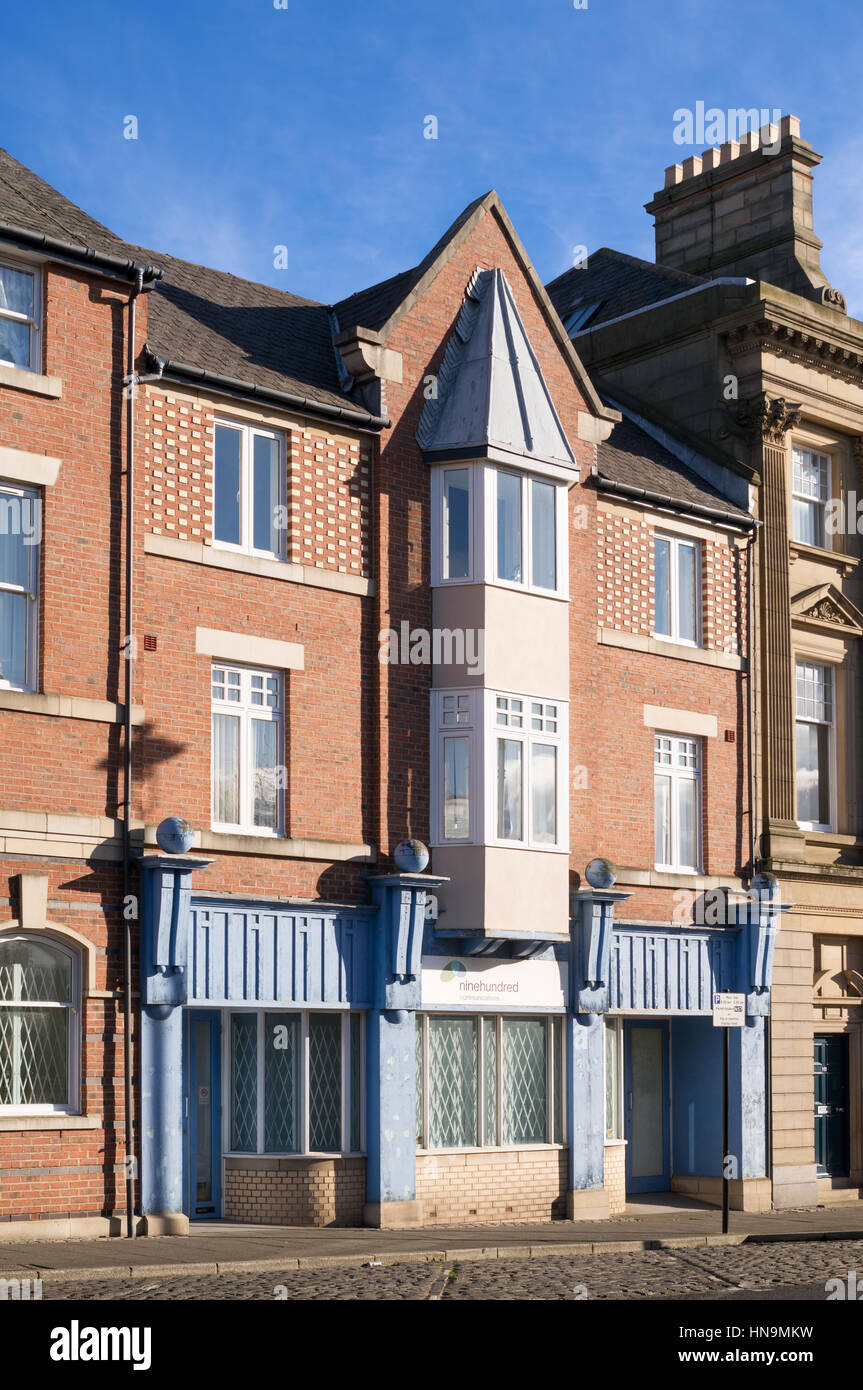 Post-moderno edificio in Howard Street, North Shields, England, Regno Unito Foto Stock