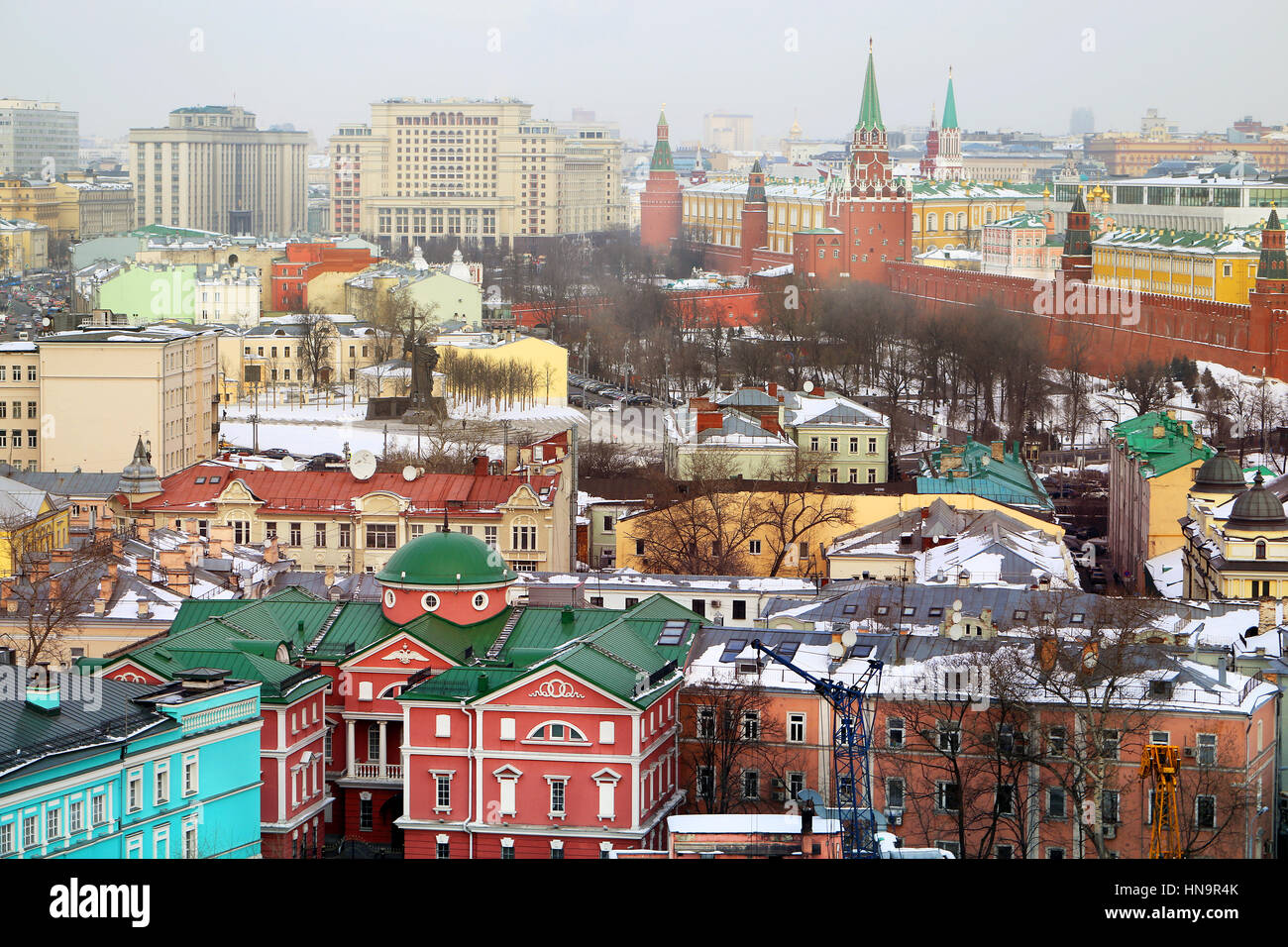 Photo retrò bella meraviglioso inverno del Cremlino di Mosca Foto Stock