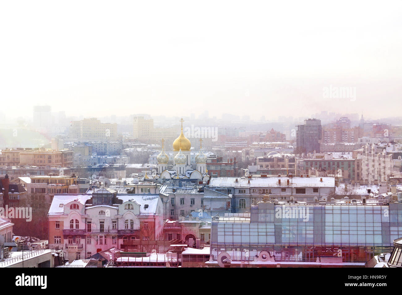 Foto cityscape viste nel centro di Mosca Foto Stock