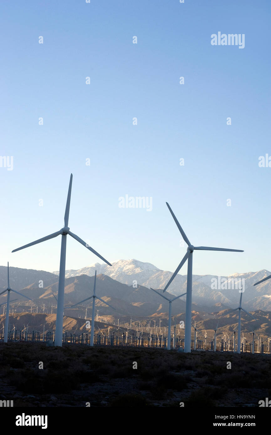 Mulini a vento in Palm Desert vicino a Palm Springs, CA Foto Stock