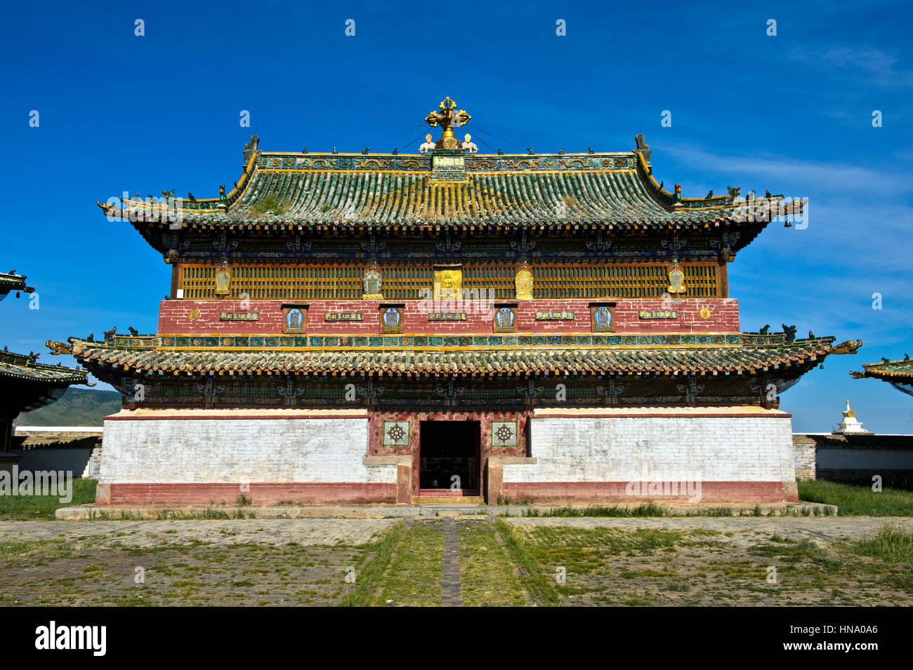 Il tempio principale di Erdene Zuu, Kharkhorin, Övörkhangai Aimag, Mongolia Foto Stock