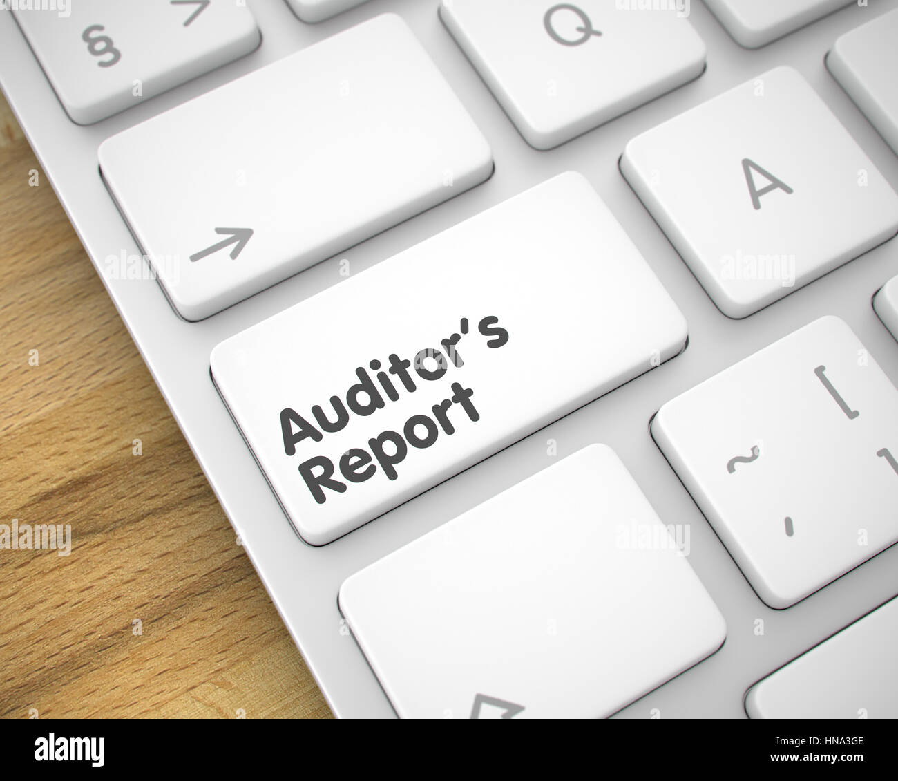 Conti - Testo su bianco pulsante Tastiera. 3D. Foto Stock