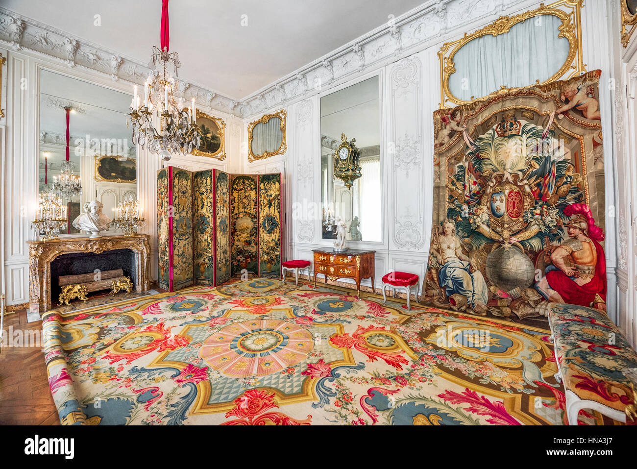 Impressionante interno del Palazzo di Versailles Foto Stock