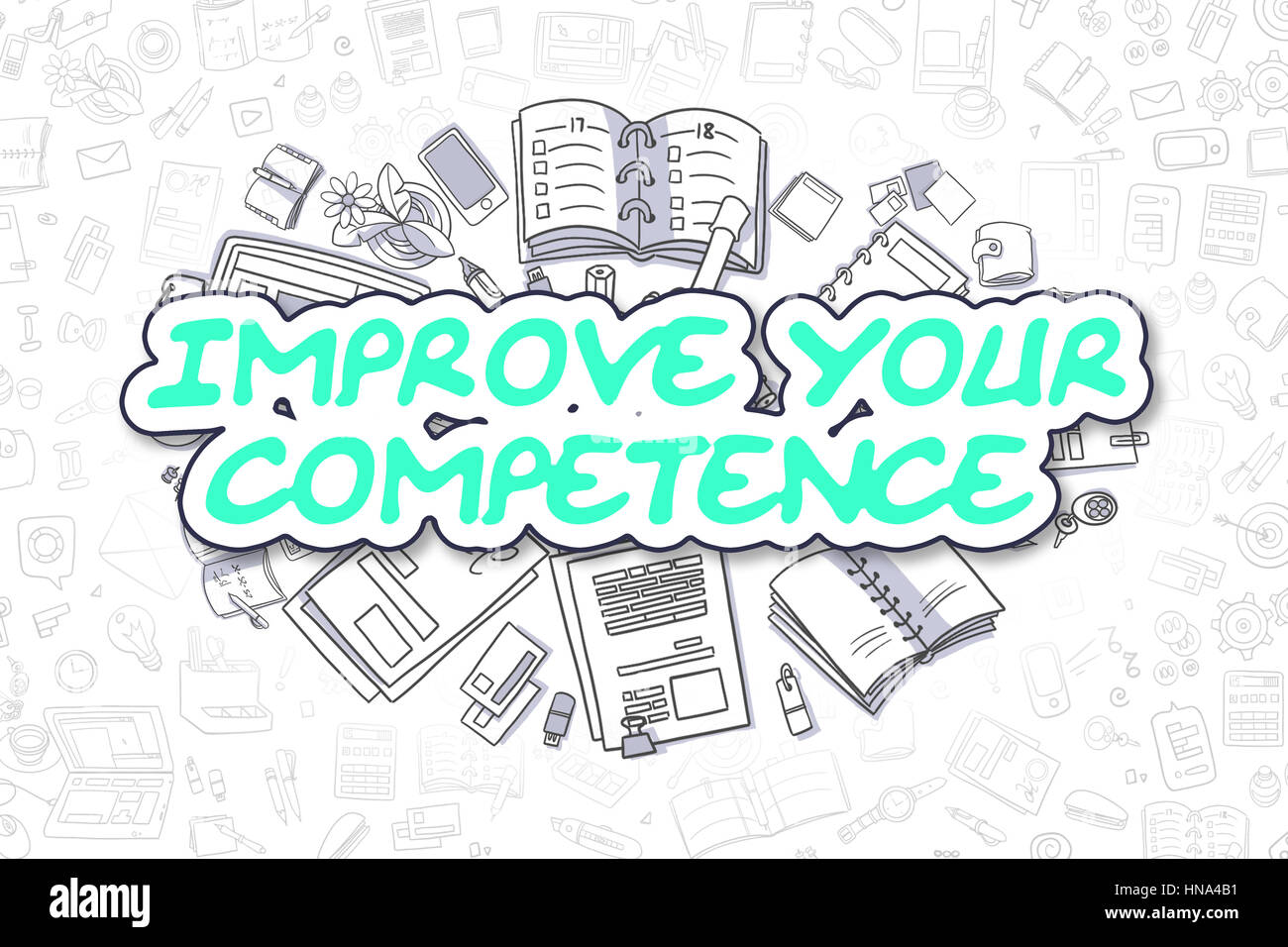 Migliorare la vostra competenza - Concetto di affari. Foto Stock