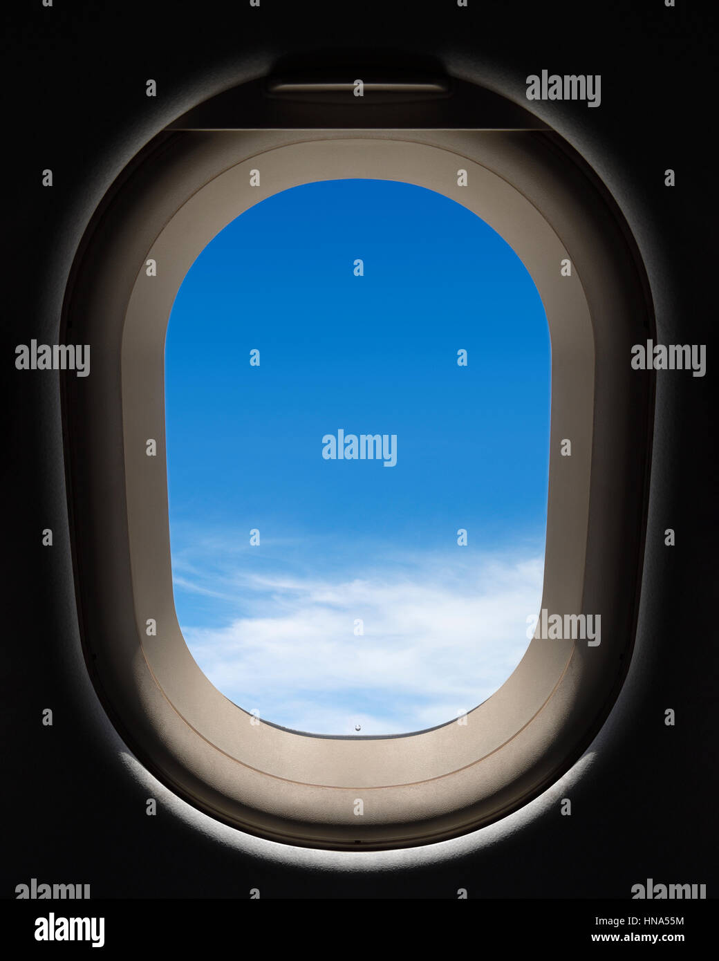 Finestra dell'aeroplano Foto Stock