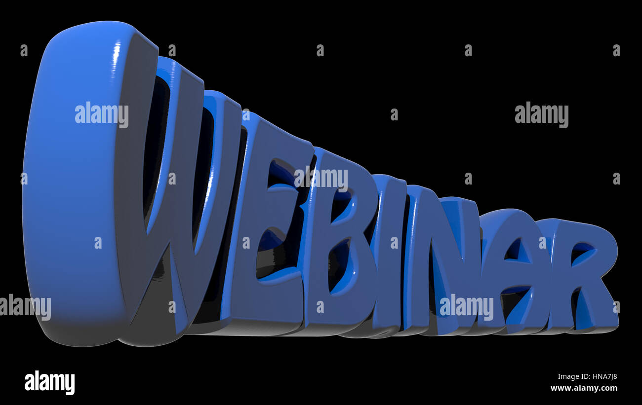 WEBINAR in blu Foto Stock