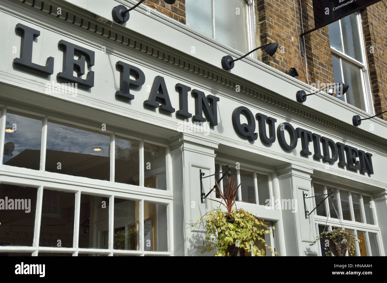 Le Pain Quotidien Ristorante nel villaggio di Highgate, Londra, Regno Unito. Foto Stock