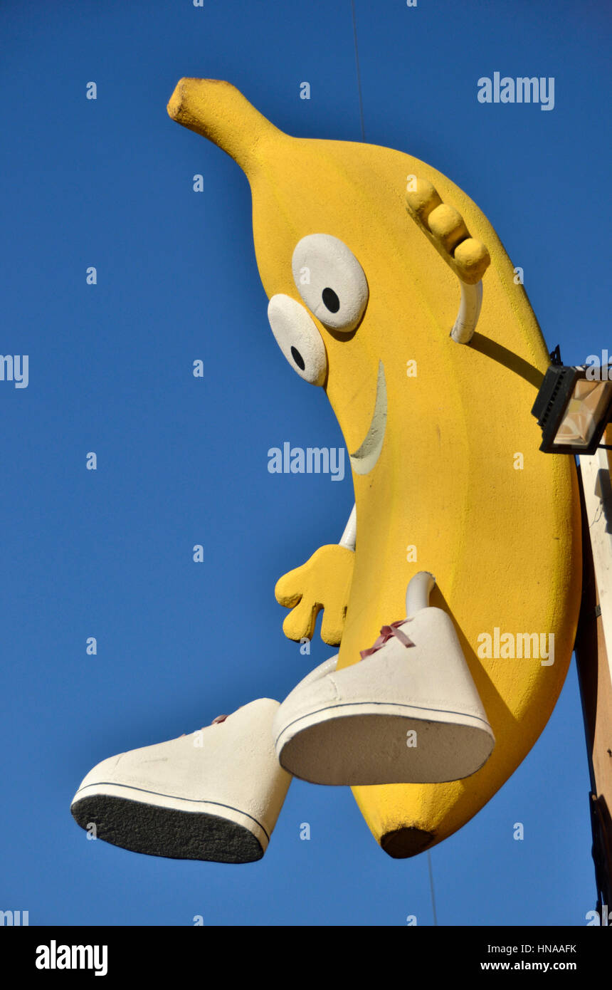Banana personaggio dei fumetti Foto Stock