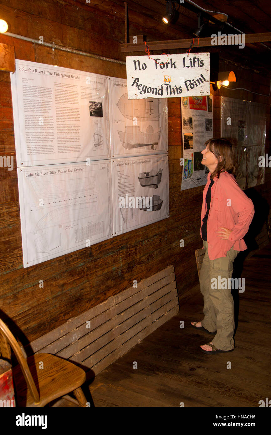 Display del museo, Hanthorn Cannery Museum, Astoria, Oregon Foto Stock