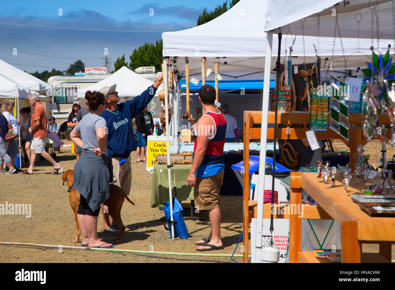 Fiera di artigiani, Dory Giorni, Città del Pacifico, Oregon Foto Stock