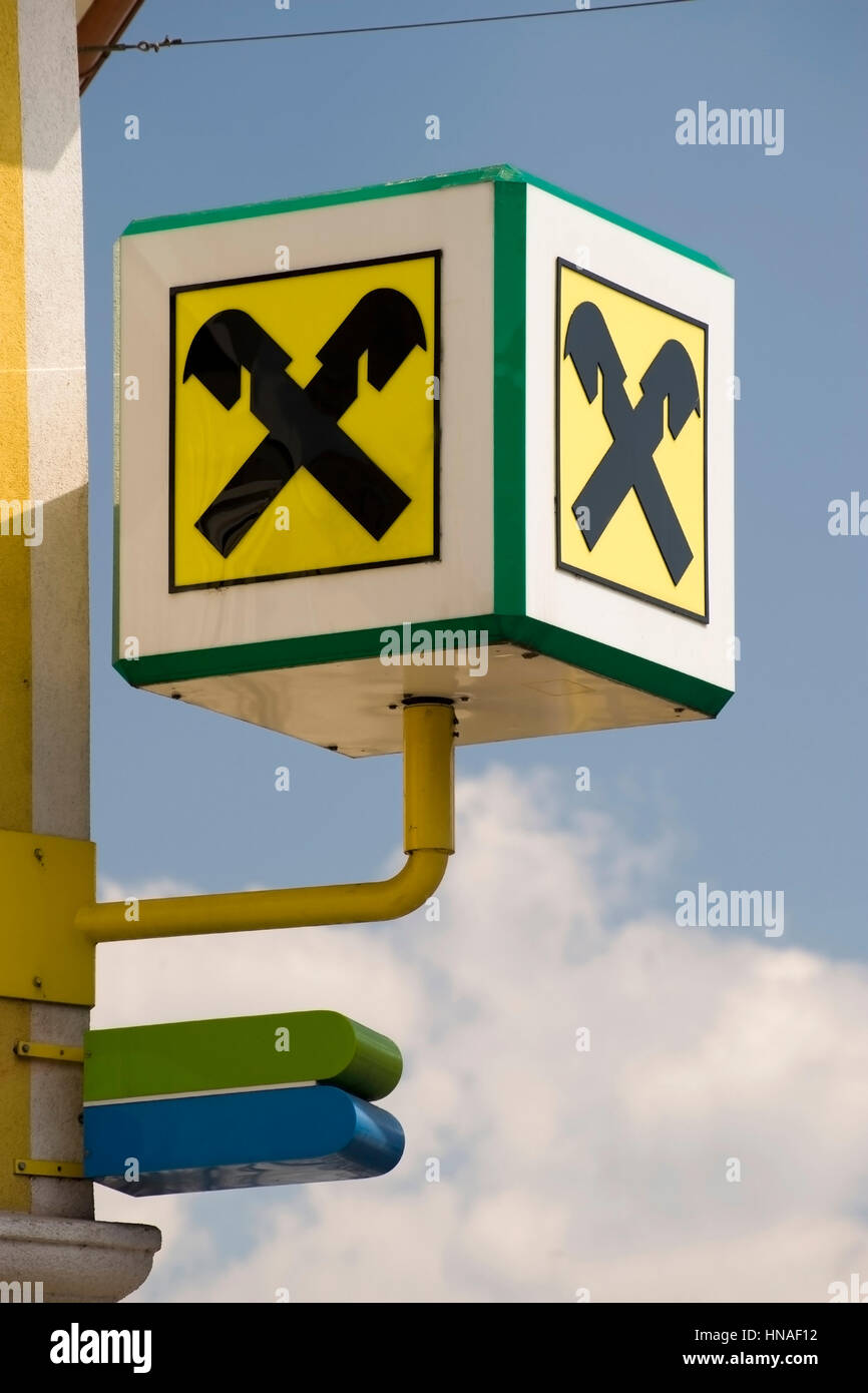 Cassa Raiffeisen, Oesterreich - Raiffeisenbank, Austria Foto Stock