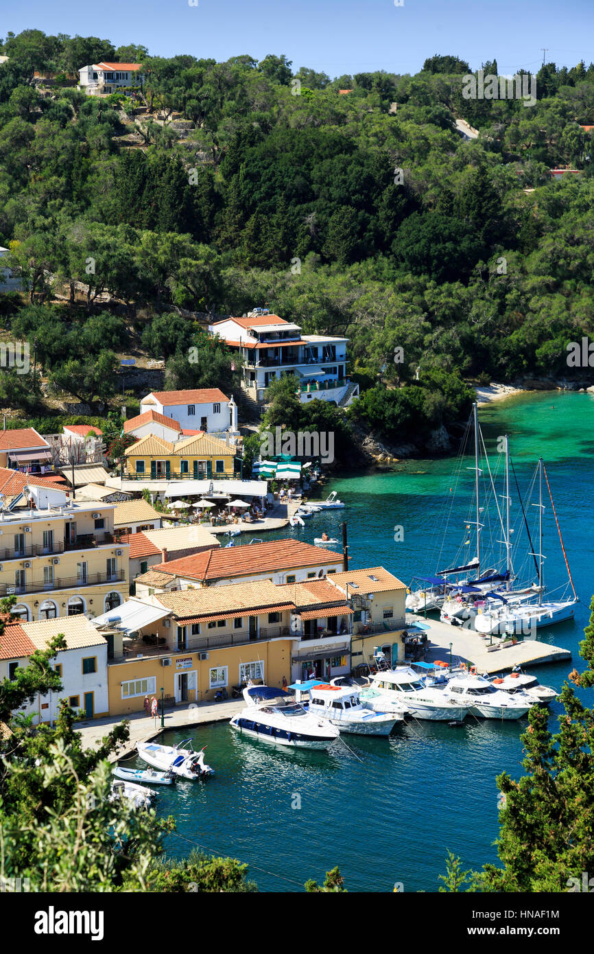Lakka Harbour, Paxos, Grecia Foto Stock