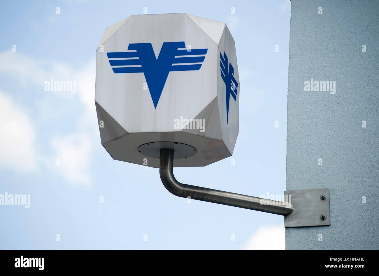 Logo Volksbank, Oesterreich - segno Volksbank, Austria Foto Stock