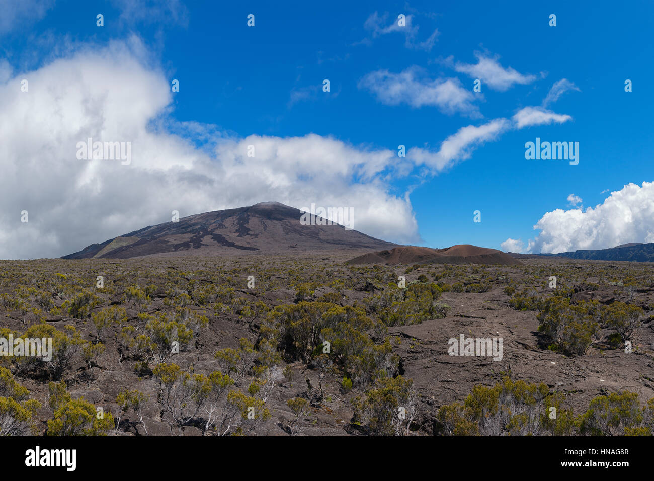 Le Piton de la Fournaise, Réunion : all'interno del recinto del vulcano. Foto Stock