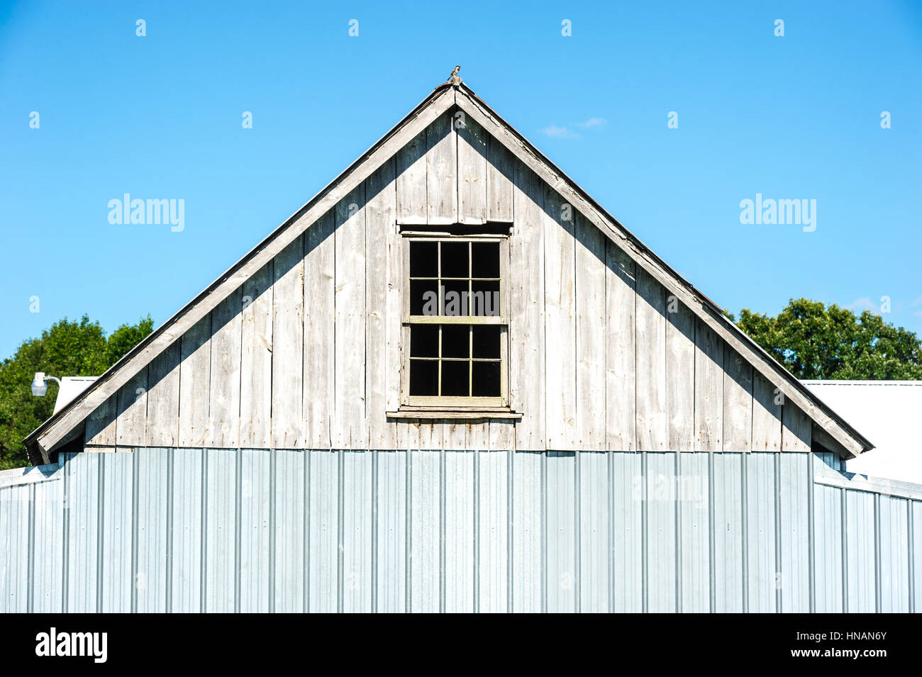 Una finestra su un fienile in Eastern Shore, Maryland Foto Stock
