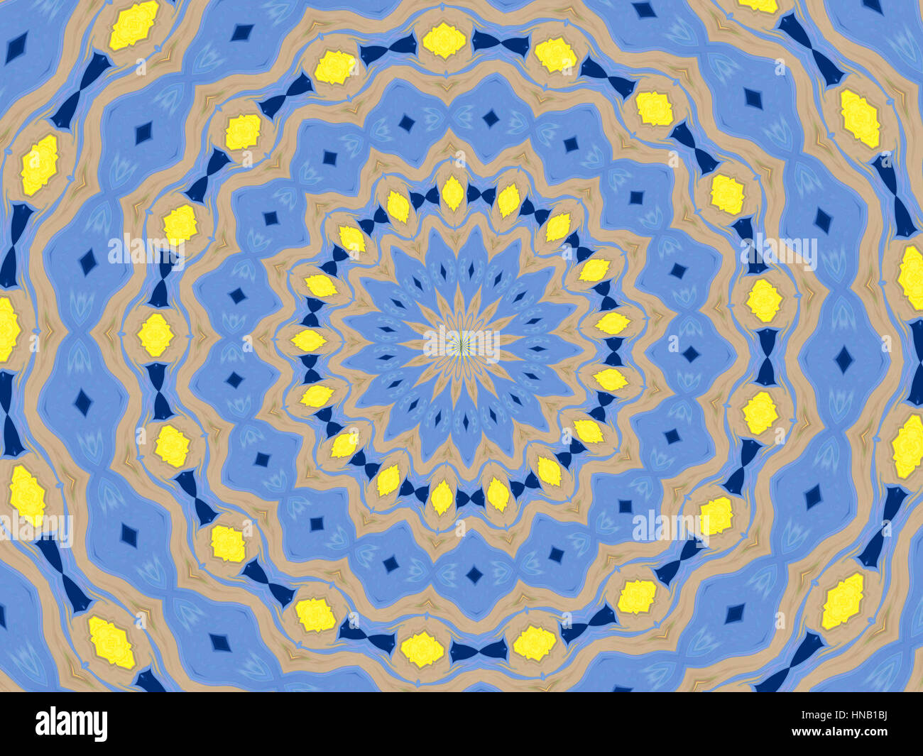 Caleidoscopio Mandala - Illustrazione Foto Stock