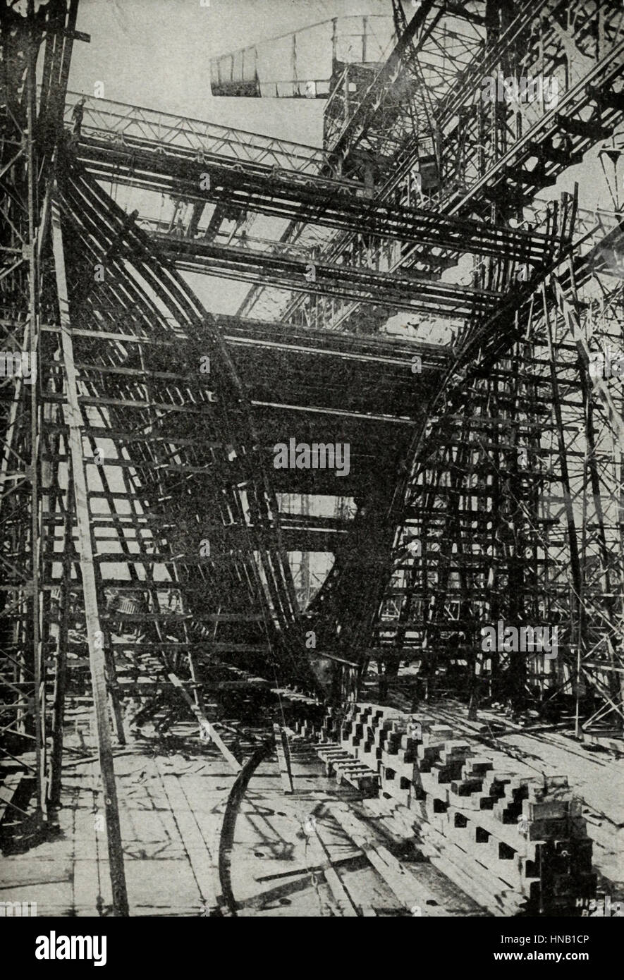 La culla in cui fu costruito il Titanic Foto Stock