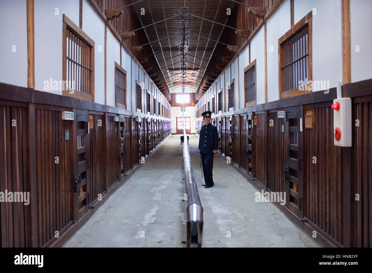 Prigione di Abashiri Museum, Abashiri, Hokkaido, Giappone Foto Stock