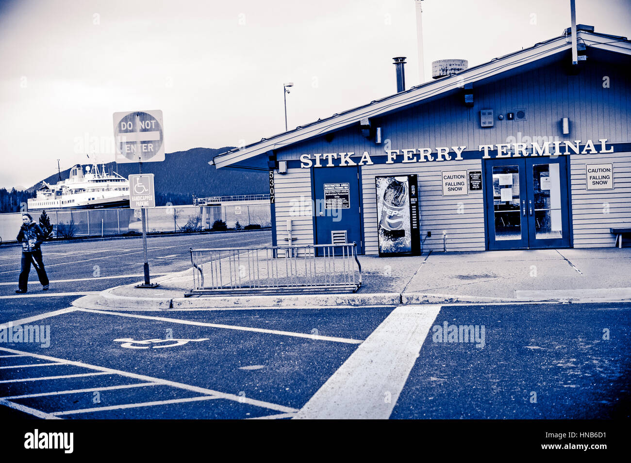 Alaska Marine Highway ferry terminal, porto di Sitka, Alaska, Stati Uniti d'America. Fotografia di Jeffrey Wickett, NorthLight fotografia. https://northlight.blog Foto Stock
