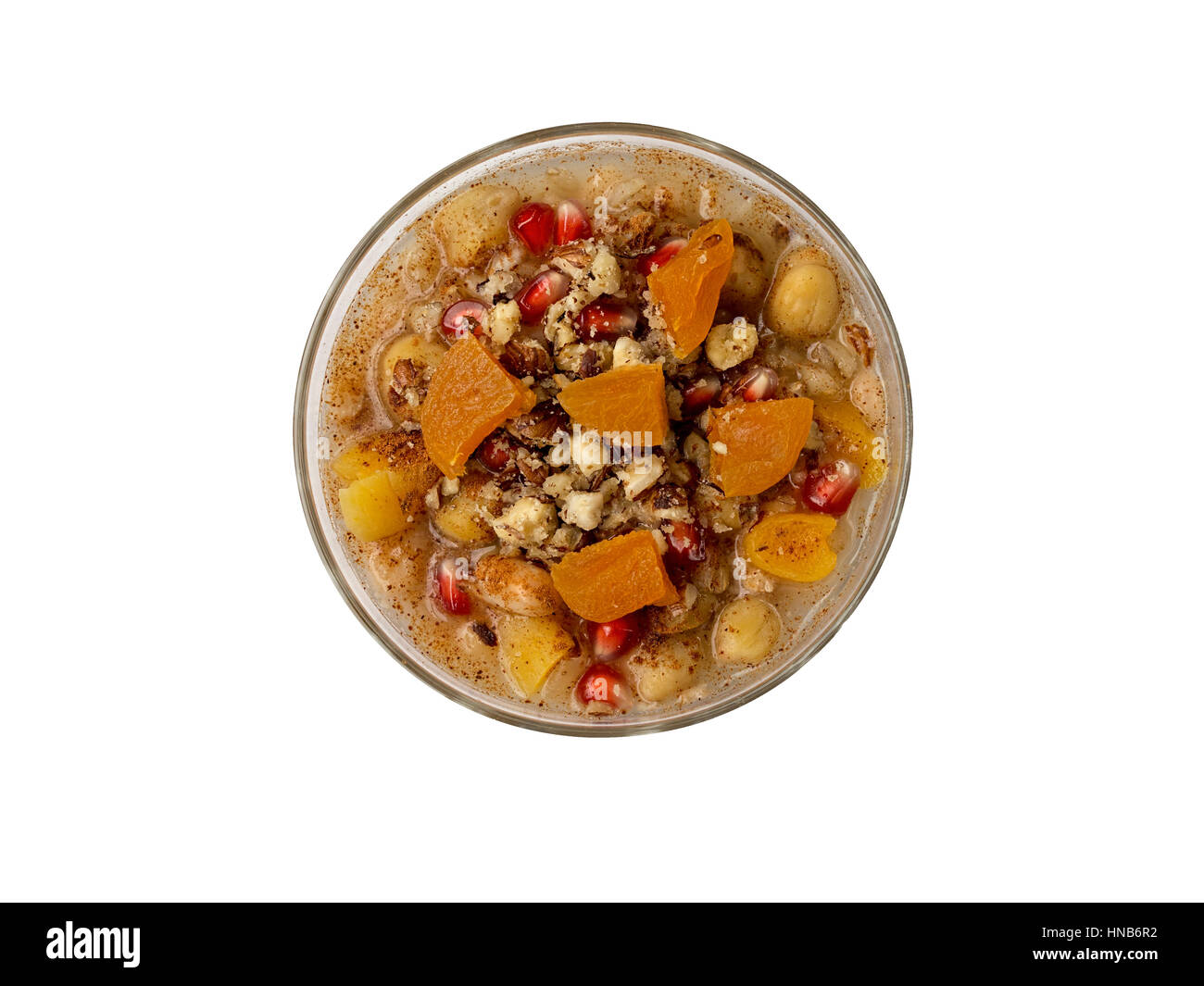 Questo è 'Asure' , popolo turco credere "asure' è proveniente da Noè della nave. Essi preparare questo cibo nell'Arca di Noè. Foto Stock