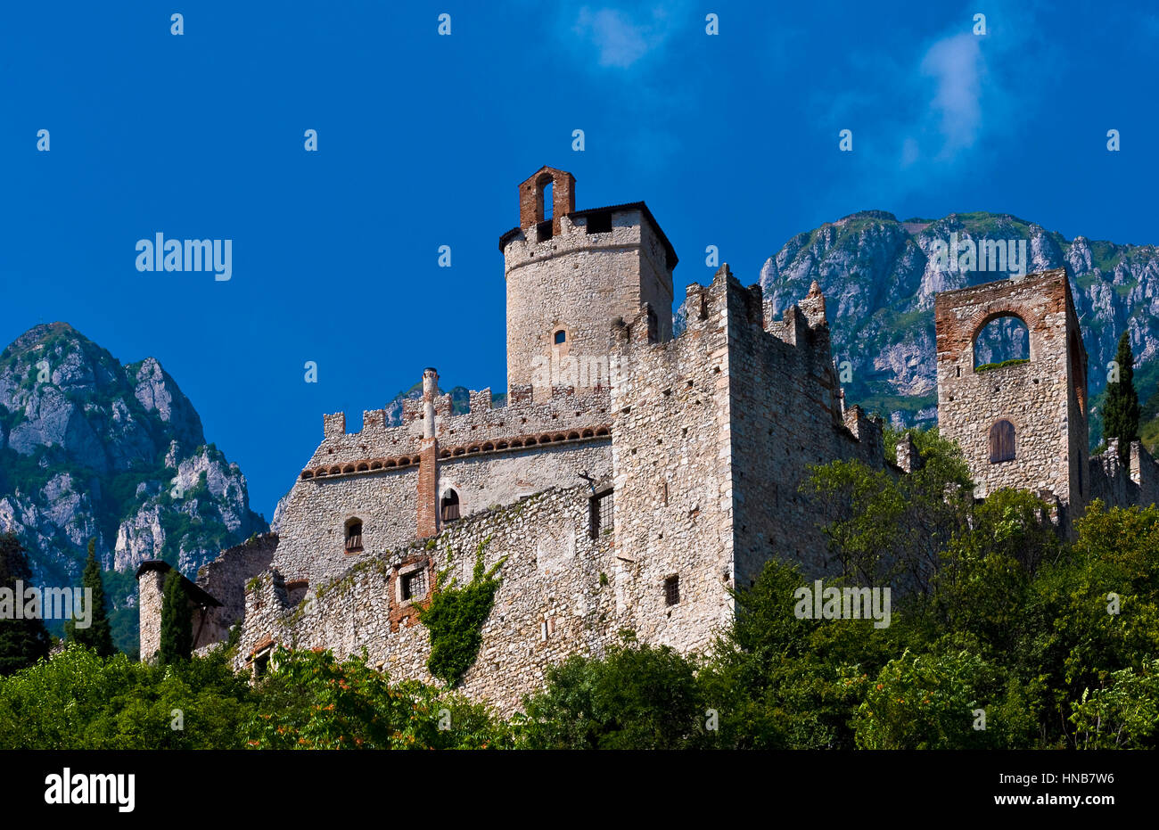 Italia Trentino Alto Adige Sabbionara d'il castello di Avio Foto Stock